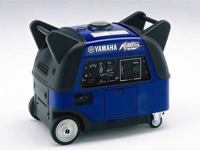 2026 Yamaha EF3000iSEB Generator in Blue — front three-quarter view