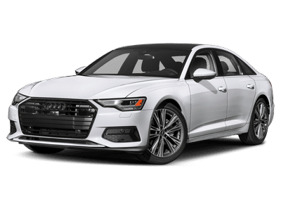 2024 Audi A6 45 Premium Plus quattro in White — front three-quarter view