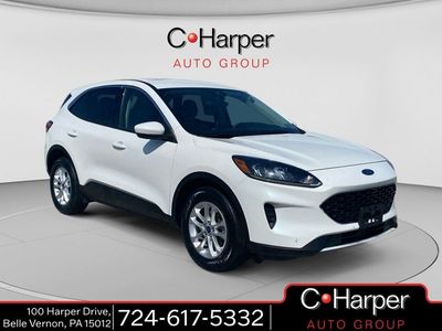 2020 Ford Escape SE in White Metallic — front three-quarter view