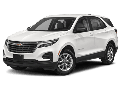 2022 Chevrolet Equinox Premier in Summit White — front three-quarter view