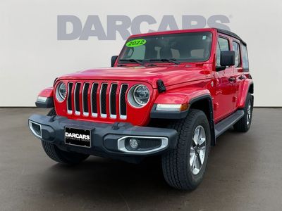 2022 Jeep Wrangler — rear three-quarter view
