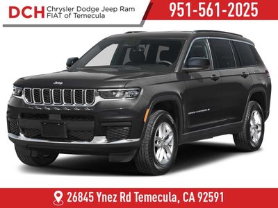 2026 Jeep Grand Cherokee L GRAND CHEROKEE L LAREDO ALTITUDE 4X4 in Diamond Black Crystal Pearl-Coat Exterior Paint — front three-quarter...