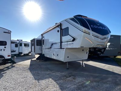 2026 Keystone RV Cougar Half-Ton 29MBD — front three-quarter view