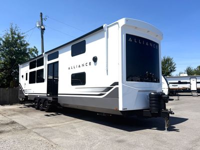 2027 Alliance RV Benchmark 44LFT — front three-quarter view