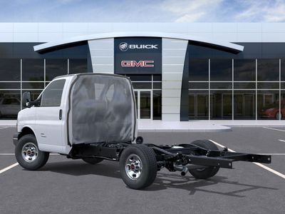 2025 GMC Savana Cutaway 3500 — rear three-quarter view