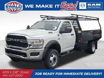 2024 RAM 5500HD Tradesman in Bright White Clear-Coat Exterior Paint — front three-quarter view