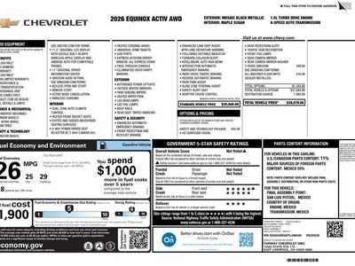 2026 Chevrolet Equinox — interior view