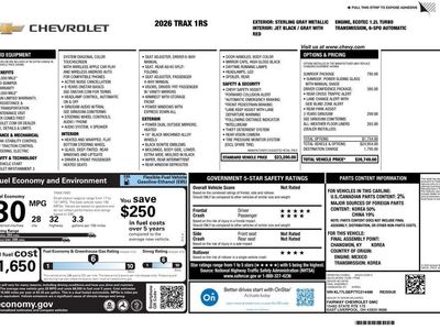 2026 Chevrolet Trax — interior view