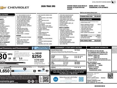 2026 Chevrolet Trax — interior view