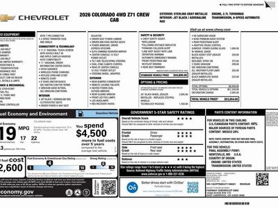 2026 Chevrolet Colorado — interior view