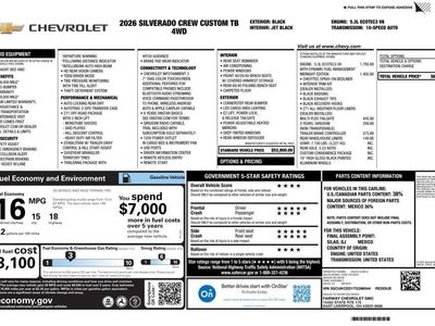2026 Chevrolet Silverado 1500 — interior view