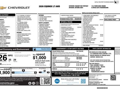 2026 Chevrolet Equinox — interior view