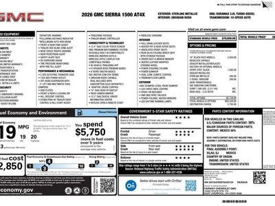 2026 GMC Sierra 1500 — interior view