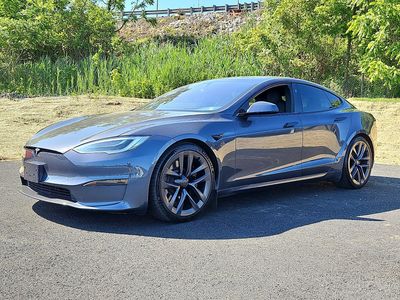 2021 Tesla Model S — rear three-quarter view