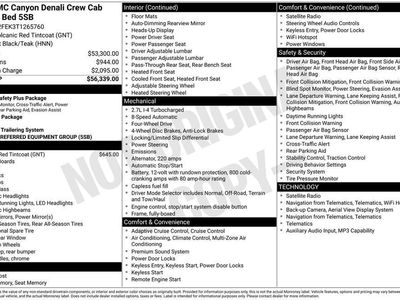 2026 GMC Canyon — interior view