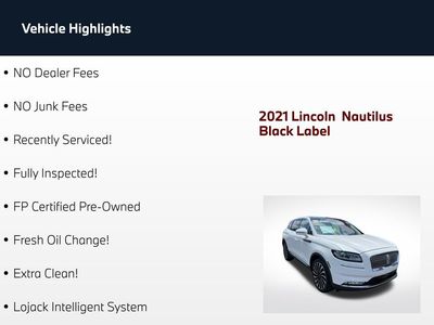 2021 Lincoln Nautilus — rear three-quarter view