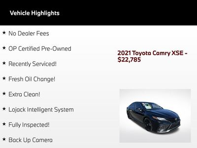 2021 Toyota Camry — rear three-quarter view