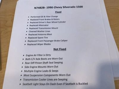 1990 Chevrolet 1500 Pickups — interior view