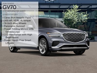 2026 Genesis GV70 — rear three-quarter view