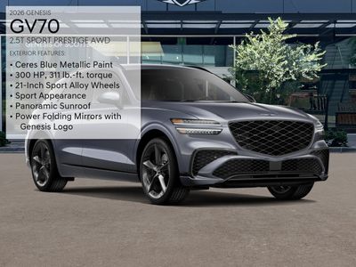 2026 Genesis GV70 — rear three-quarter view