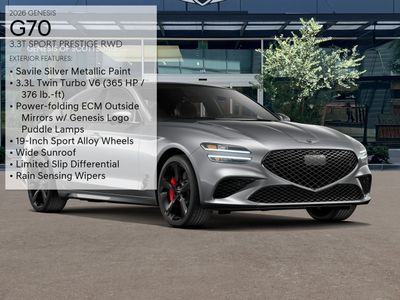 2026 Genesis G70 — rear three-quarter view