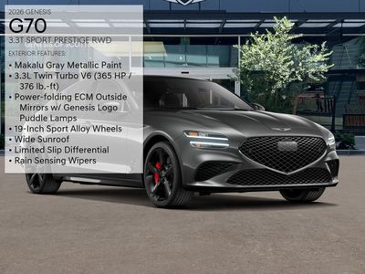 2026 Genesis G70 — rear three-quarter view