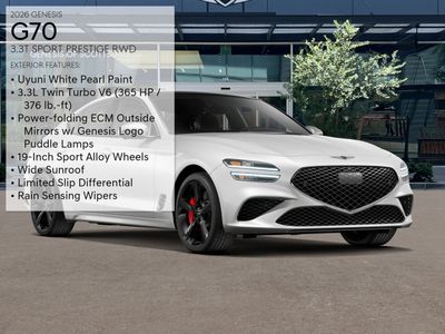 2026 Genesis G70 — rear three-quarter view