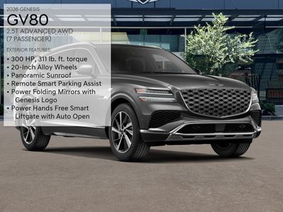 2026 Genesis GV80 — rear three-quarter view