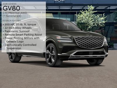 2026 Genesis GV80 — rear three-quarter view