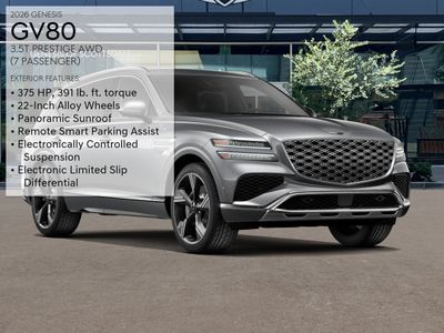 2026 Genesis GV80 — rear three-quarter view