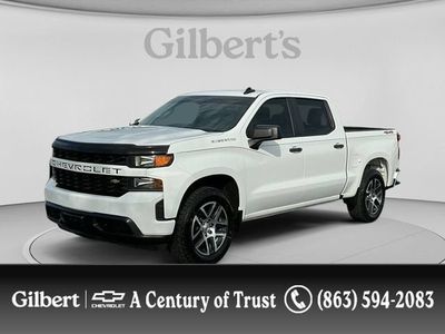 2021 Chevrolet Silverado 1500 Custom in Summit White — front three-quarter view