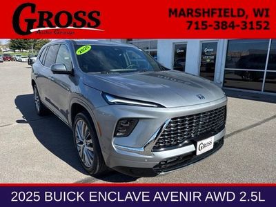 2025 Buick Enclave Avenir in Moonstone Gray Metallic — front three-quarter view