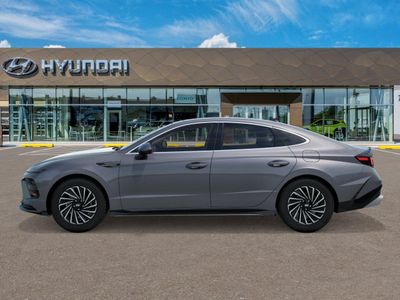 2026 Hyundai Sonata Hybrid — rear three-quarter view