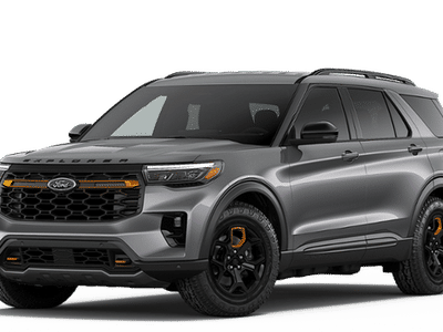 2026 Ford Explorer Tremor in Carbonized Gray Metallic — front three-quarter view