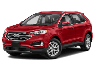 2022 Ford Edge SEL in Red Metallic — front three-quarter view