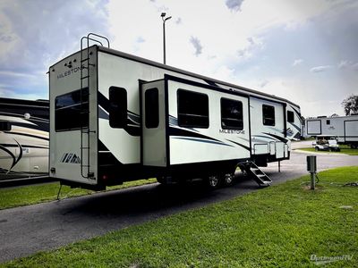 2021 Heartland Milestone — front three-quarter view