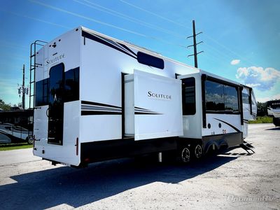 2025 Grand Design Solitude — rear three-quarter view