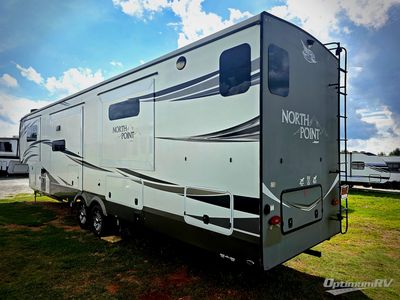2021 Jayco North Point — rear three-quarter view