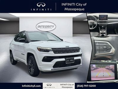 2022 Jeep Compass Limited in Bright White Clearcoat — front three-quarter view