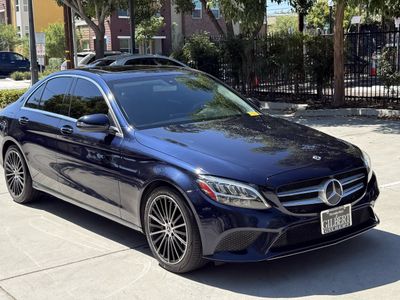 2019 Mercedes-Benz C-Class in Blue — front three-quarter view