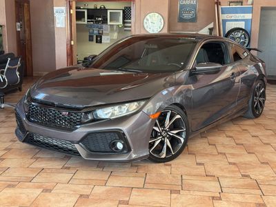 2018 Honda Civic in Gray — front three-quarter view