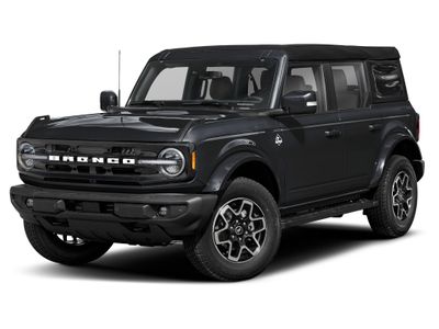 2026 Ford Bronco Outer Banks in Shadow Black — front three-quarter view
