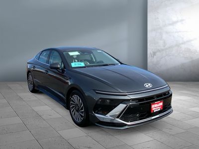 2026 Hyundai Sonata Hybrid — rear three-quarter view