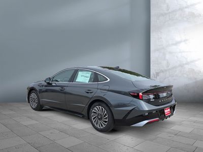 2026 Hyundai Sonata Hybrid — rear three-quarter view