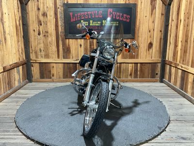 2003 Harley-Davidson FXST/FXSTI Softail Standard FXSTFXSTISOFTAILSTANDARD in Vivid Black — front three-quarter view