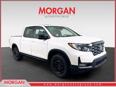 2026 Honda Ridgeline TrailSport+ in White — front three-quarter view