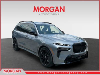 2024 BMW X7 M60i in Gray — front three-quarter view