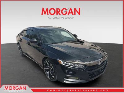 2020 Honda Accord Sedan Sport in Black — front three-quarter view