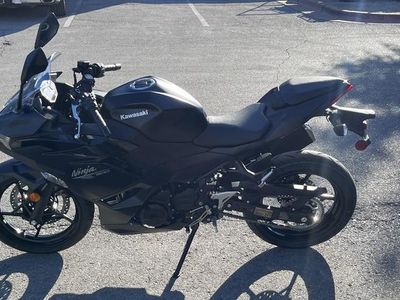 2026 Kawasaki Ninja 500 Metallic Flat Spark Black — detail view