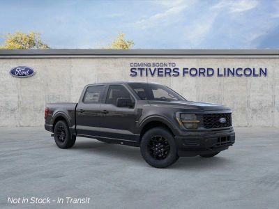 2026 Ford F-150 STX in Agate Black Metallic — front three-quarter view